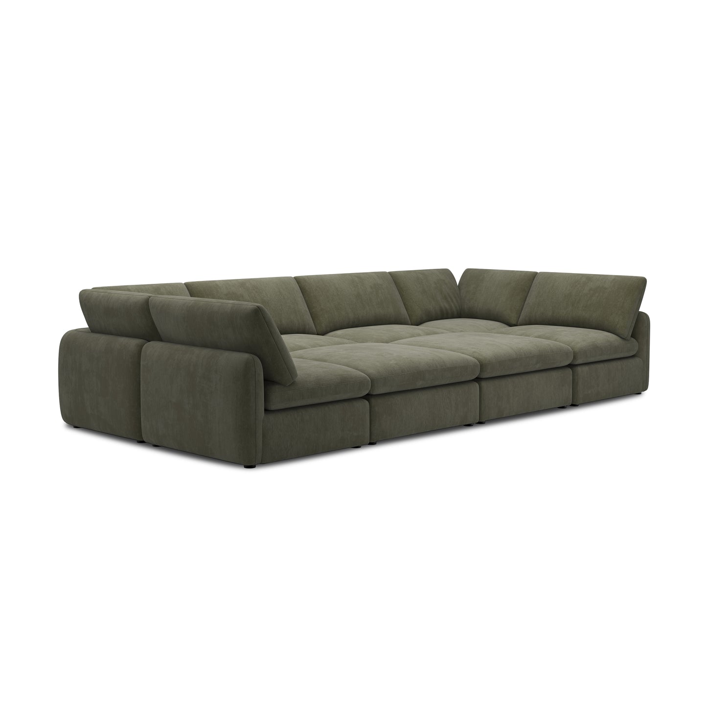 Tonga Modular 8-Piece Pit Lounge Sectional | Lume Green