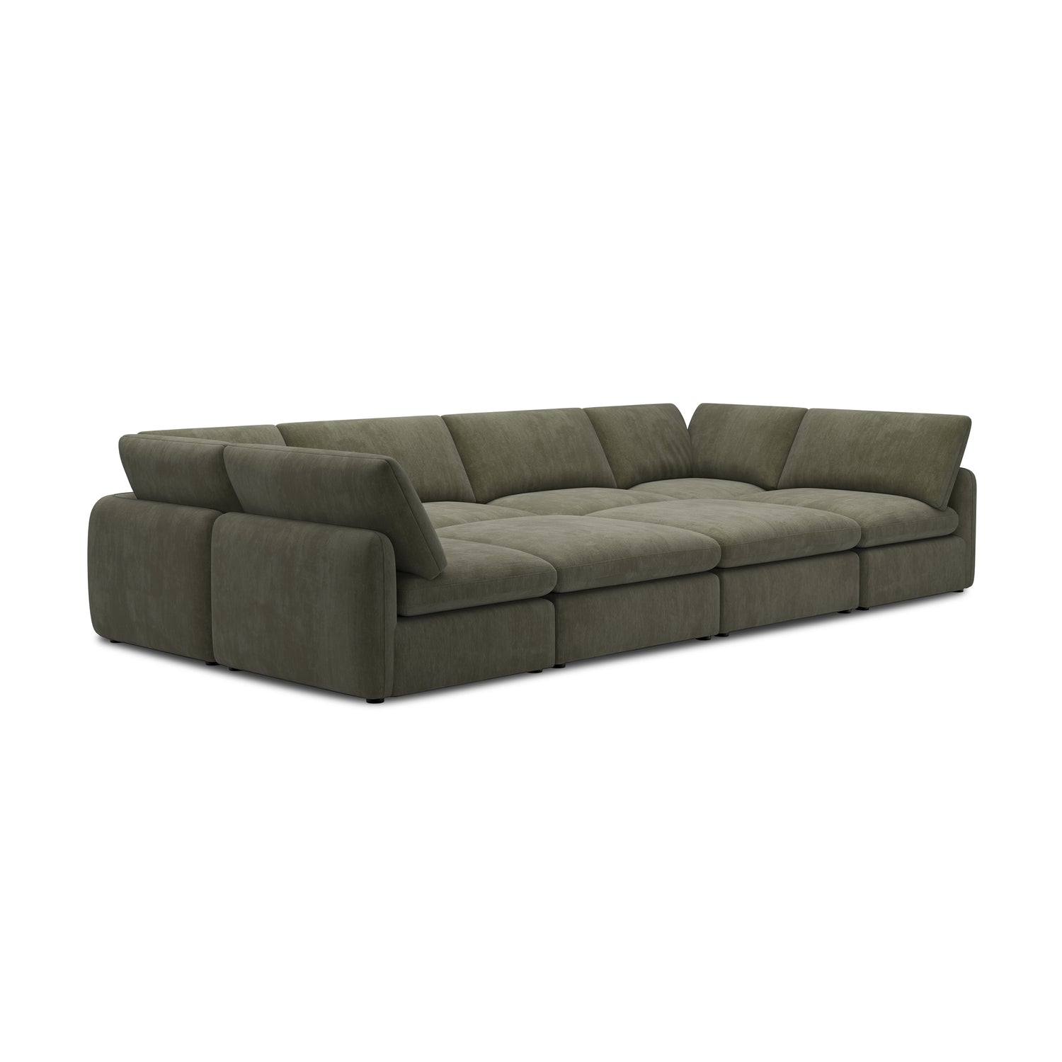 Tonga Modular 8-Piece Pit Lounge Sectional | Lume Green 