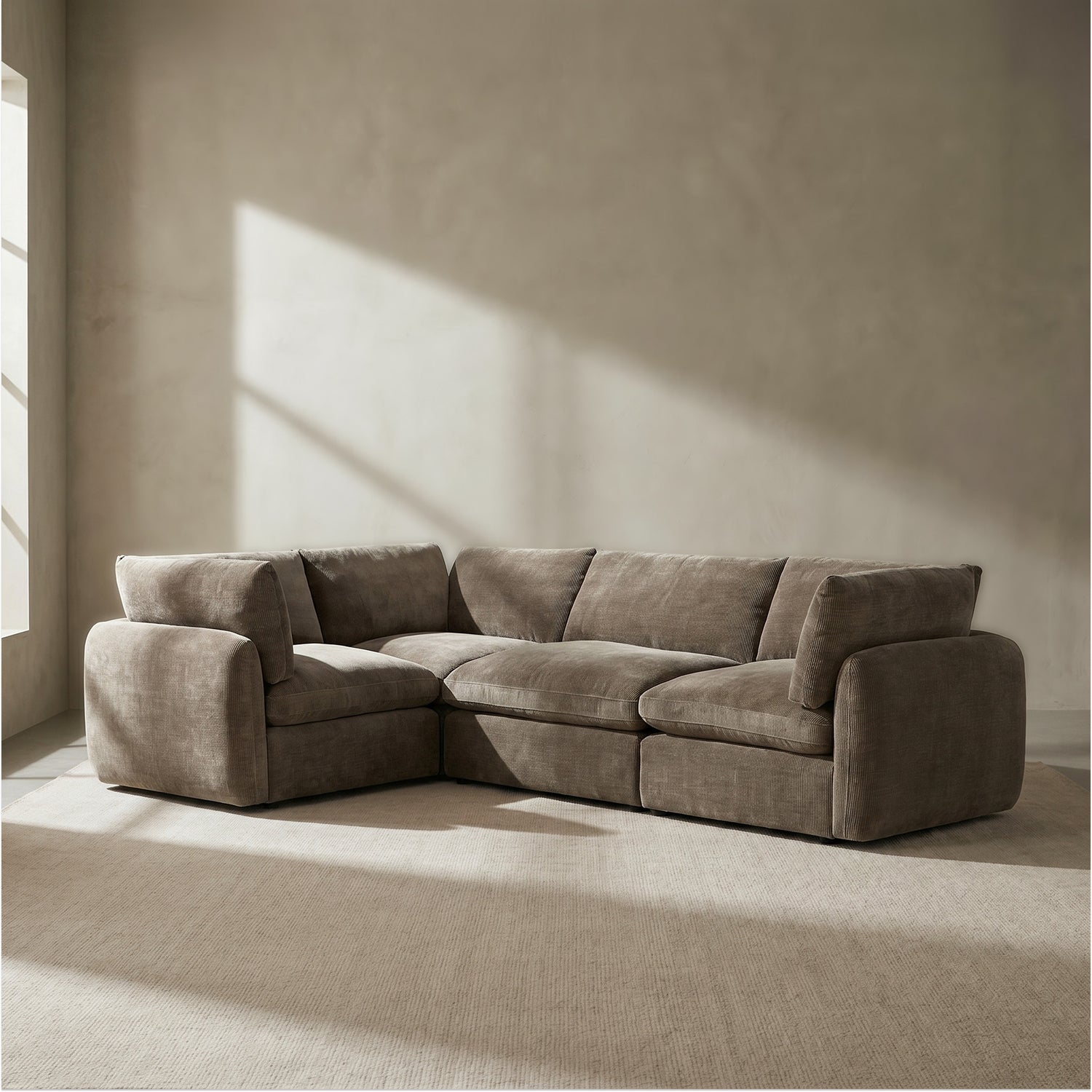 Tonga Modular 4-Piece L-Shaped Sectional | Clove Brown lifestyle_image