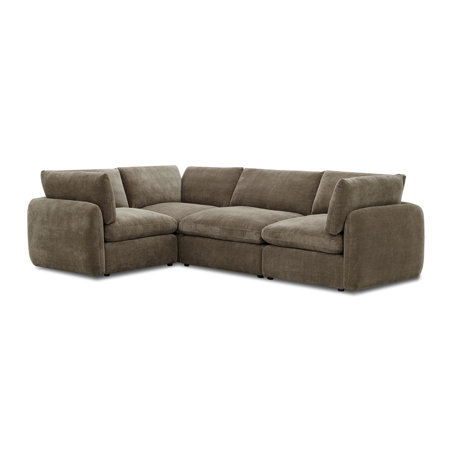 Tonga Modular 4-Piece L-Shaped Sectional | Clove Brown