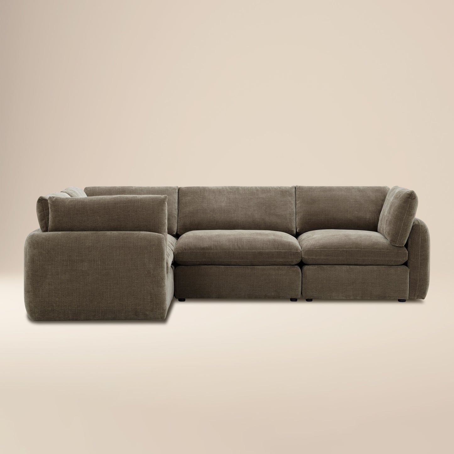 Tonga Modular 4-Piece L-Shaped Sectional | Clove Brown