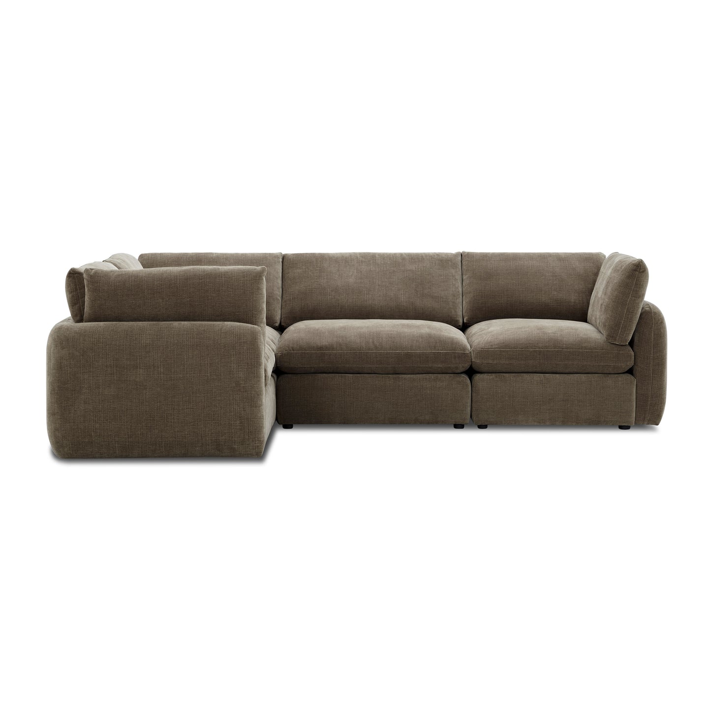 Tonga Modular 4-Piece L-Shaped Sectional | Clove Brown