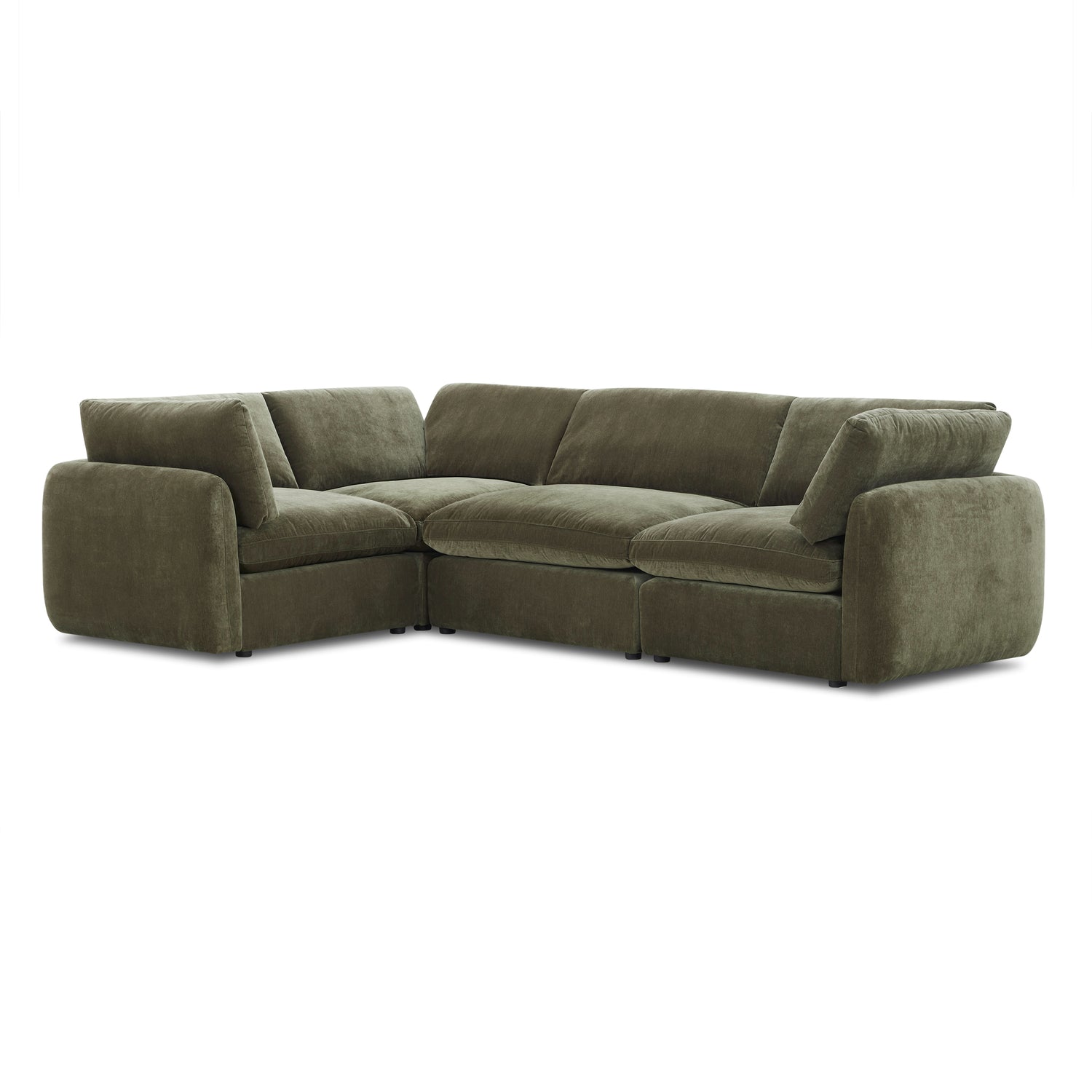 Tonga Modular 4-Piece L-Shaped Sectional | Lume Green 