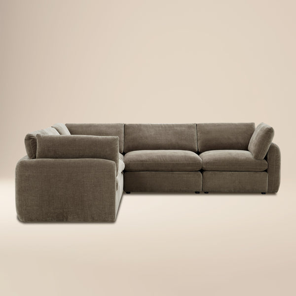Tonga Modular 5-Piece L-Shaped Corner Sectional | Clove Brown