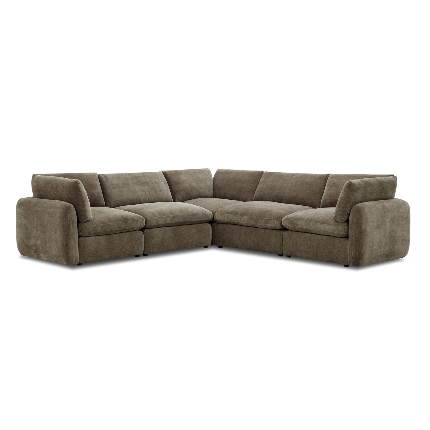 Tonga Modular 5-Piece L-Shaped Corner Sectional | Clove Brown