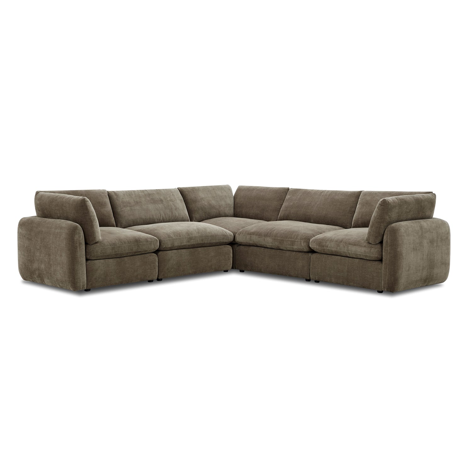 Tonga Modular 5-Piece L-Shaped Corner Sectional | Clove Brown 