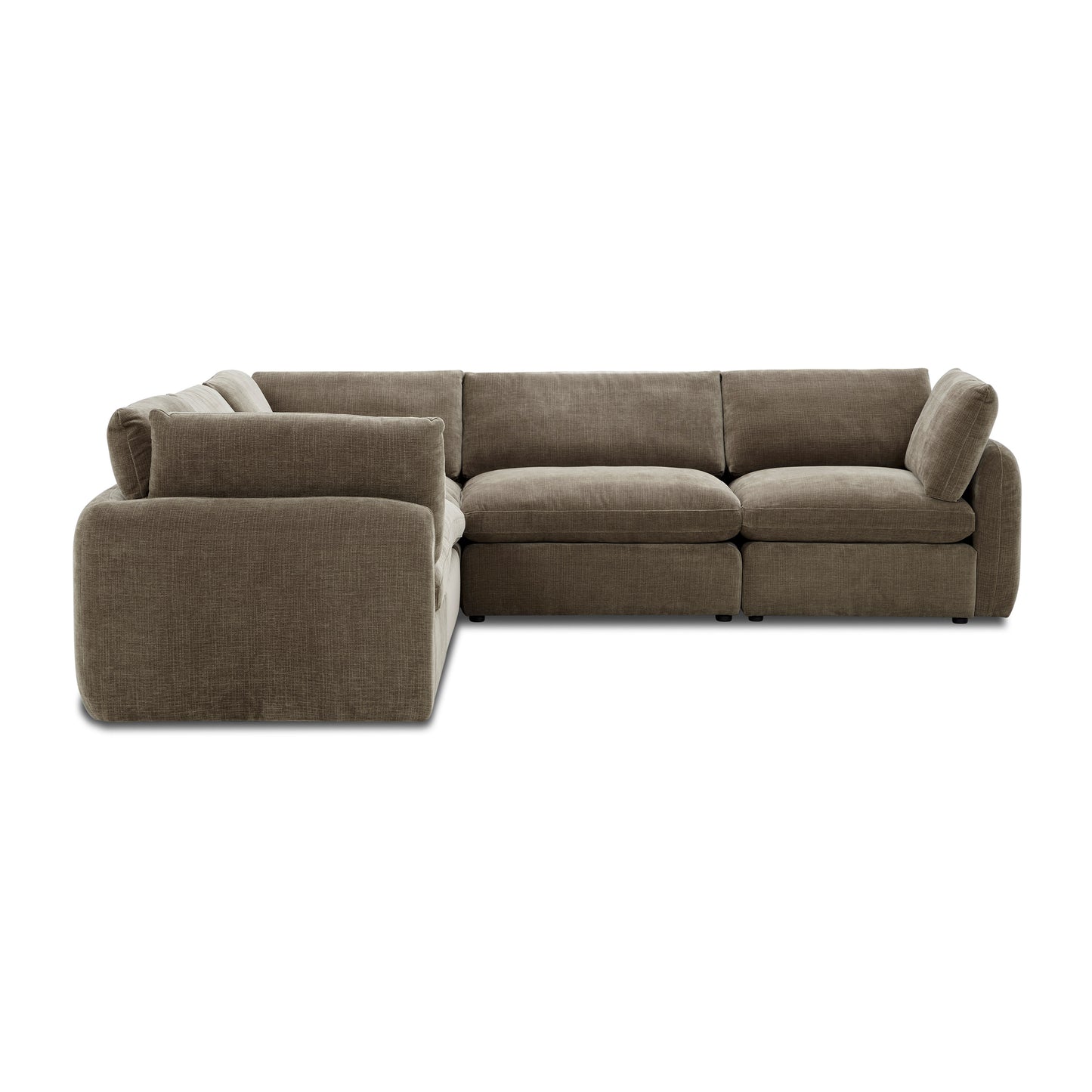 Tonga Modular 5-Piece L-Shaped Corner Sectional | Clove Brown