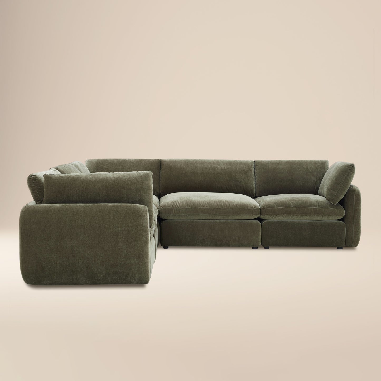 Tonga Modular 5-Piece L-Shaped Corner Sectional | Lume Green