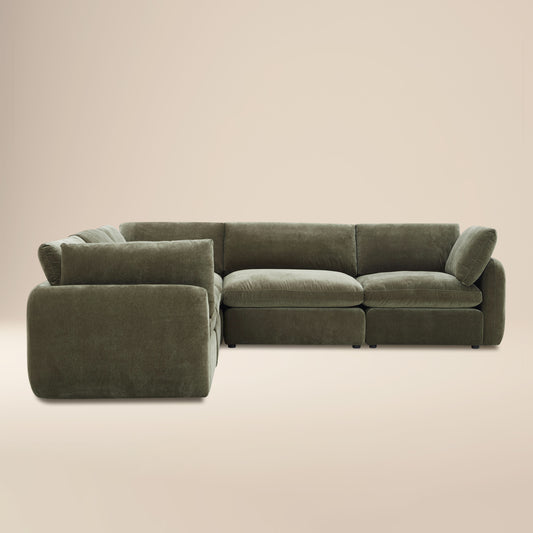 Tonga Modular 5-Piece L-Shaped Corner Sectional | Lume Green
