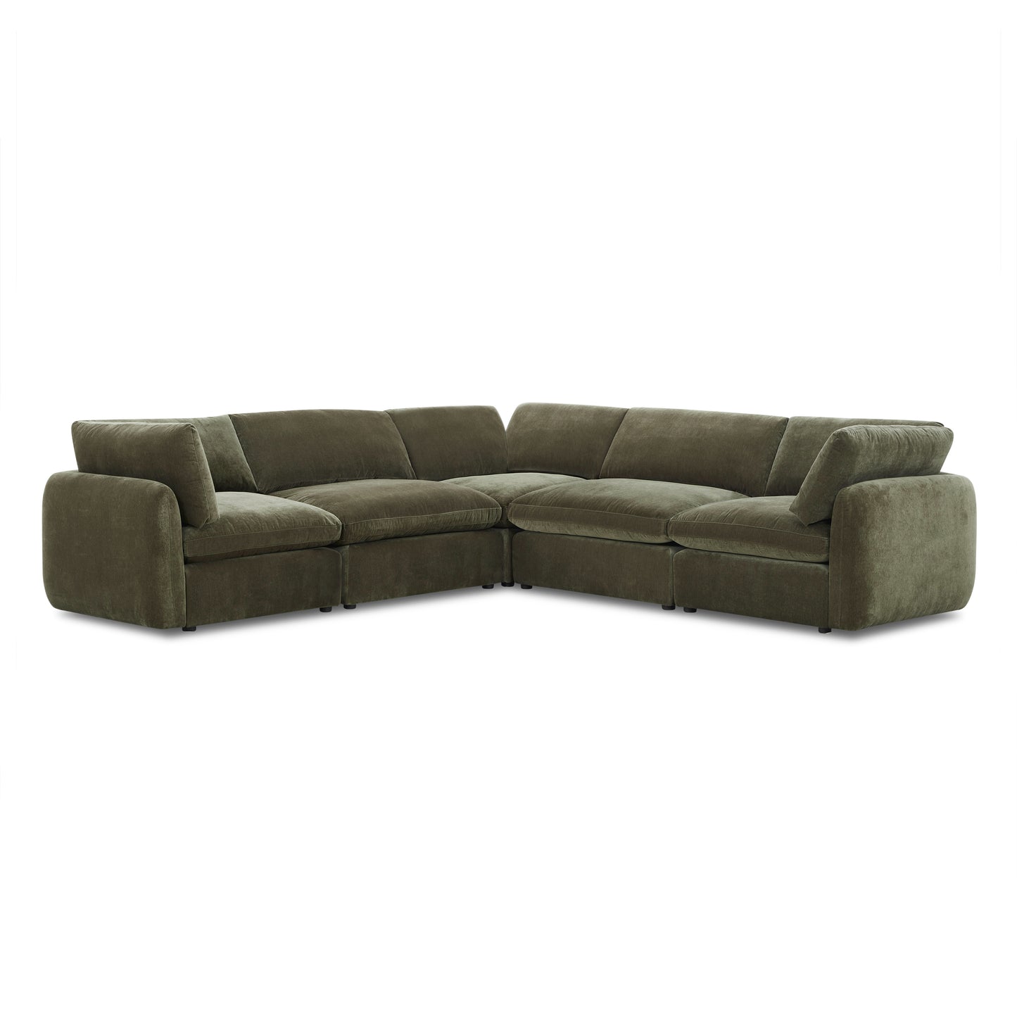 Tonga Modular 5-Piece L-Shaped Corner Sectional | Lume Green