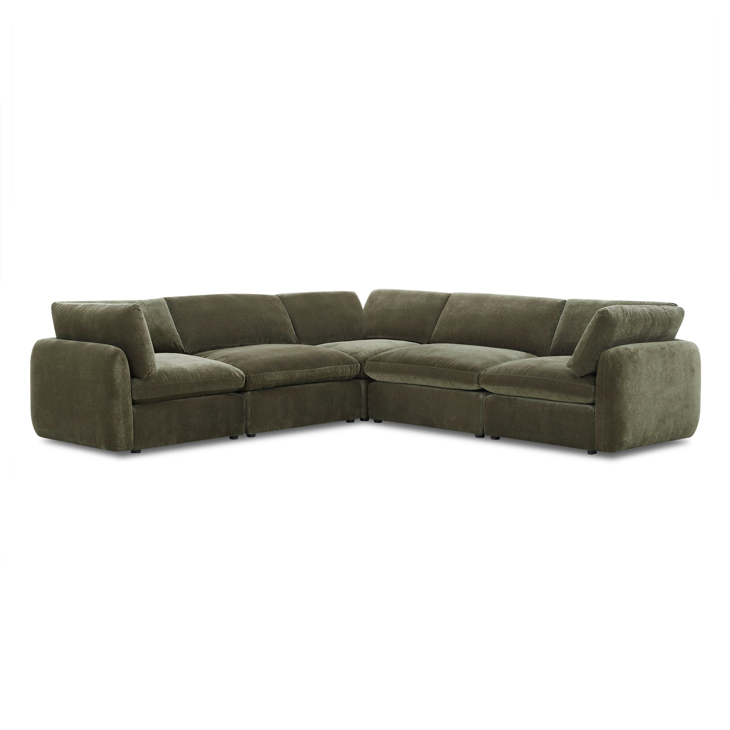 Tonga Modular 5-Piece L-Shaped Corner Sectional | Lume Green 