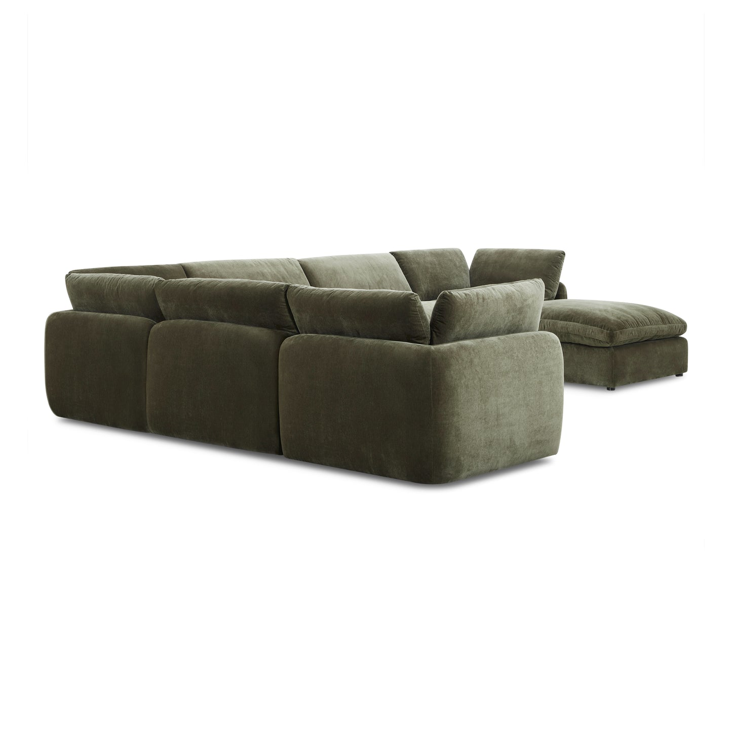 Tonga Modular 7-Piece L-Shaped Sectional with Chaise | Lume Green