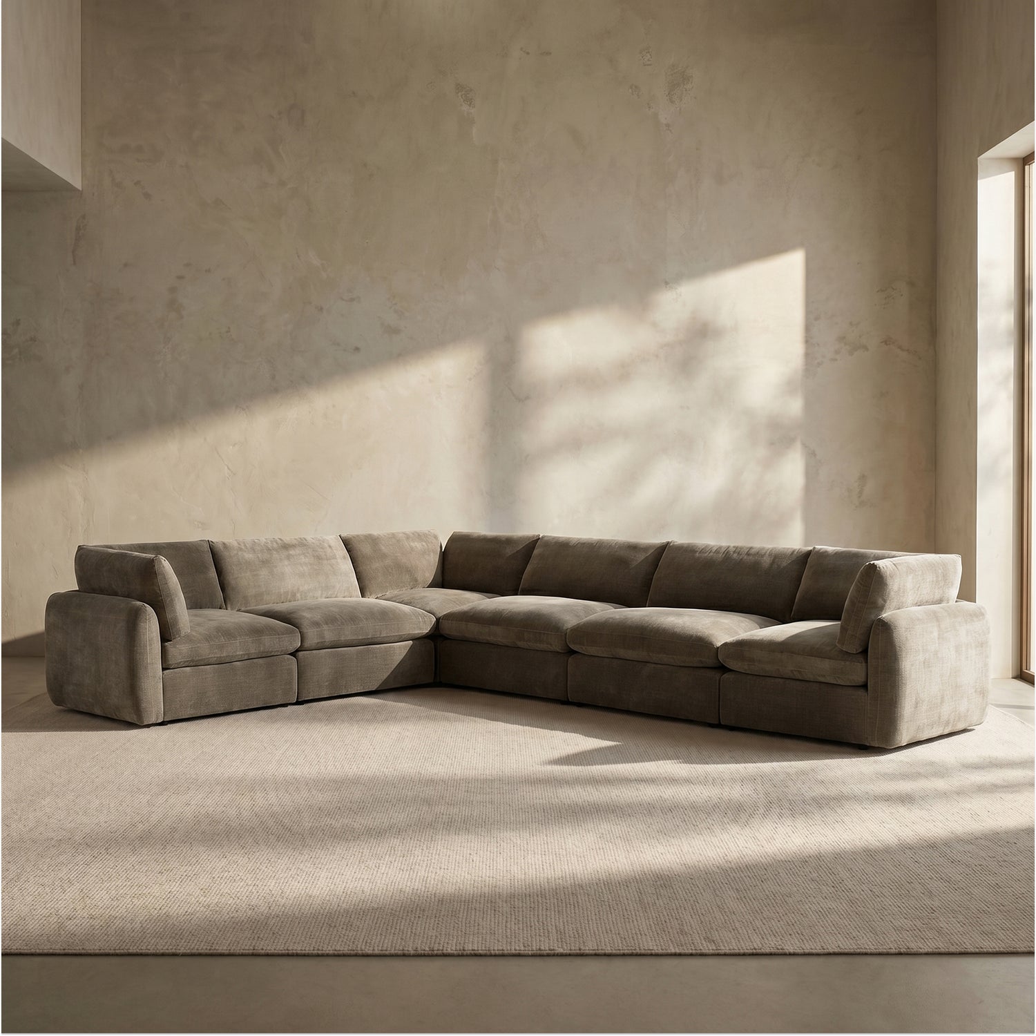 Tonga Modular 6-Piece L-Shaped Sectional | Clove Brown lifestyle_image