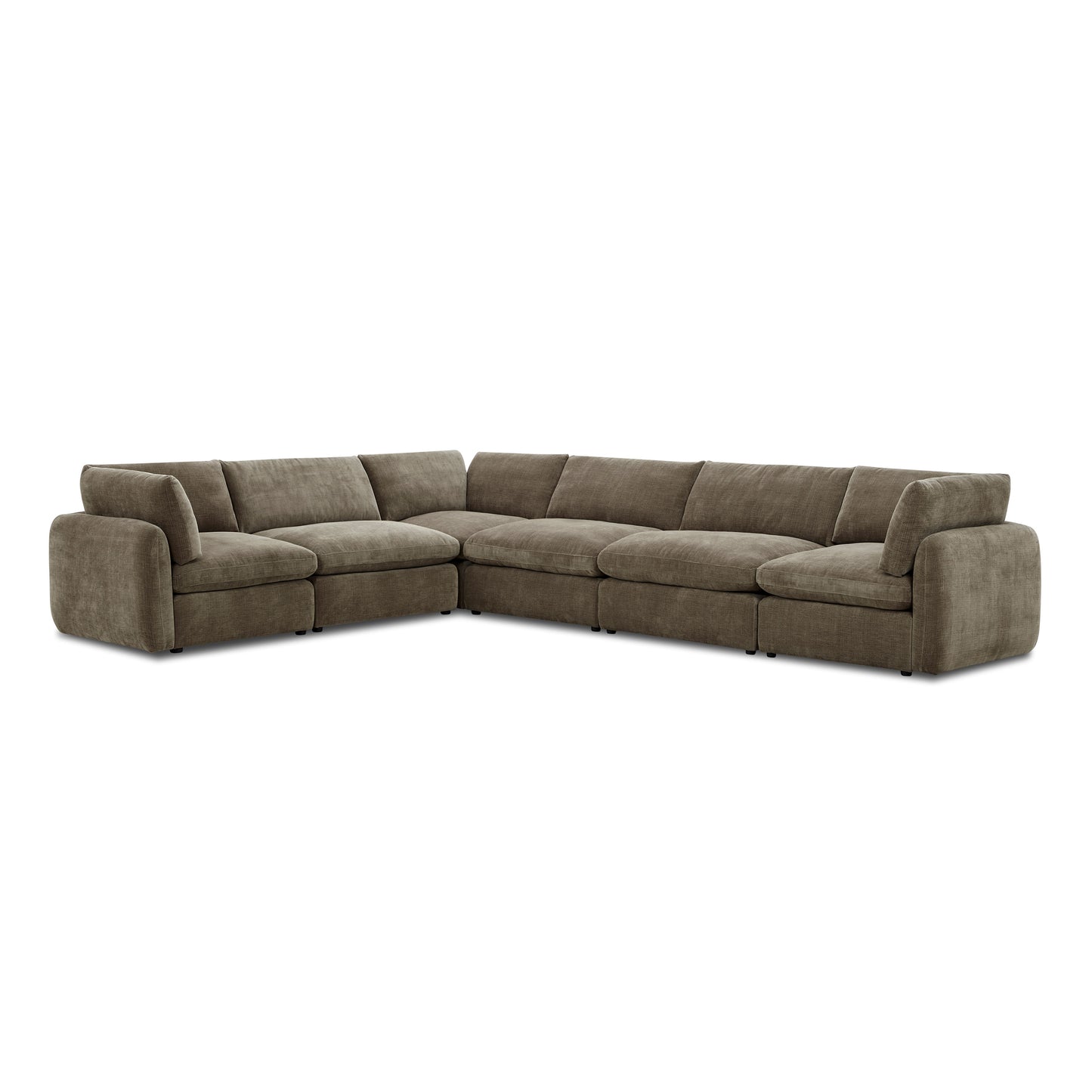 Tonga Modular 6-Piece L-Shaped Sectional | Clove Brown