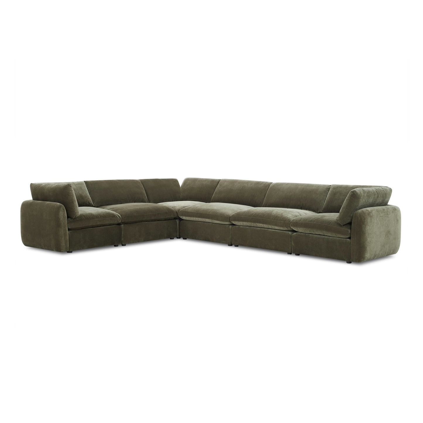 Tonga Modular 6-Piece L-Shaped Sectional | Lume Green