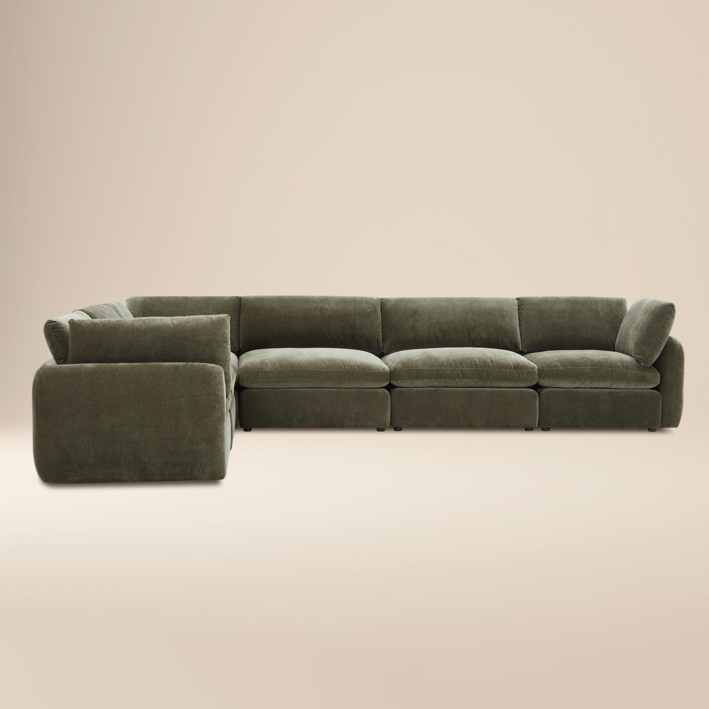 Tonga Modular 6-Piece L-Shaped Sectional | Lume Green