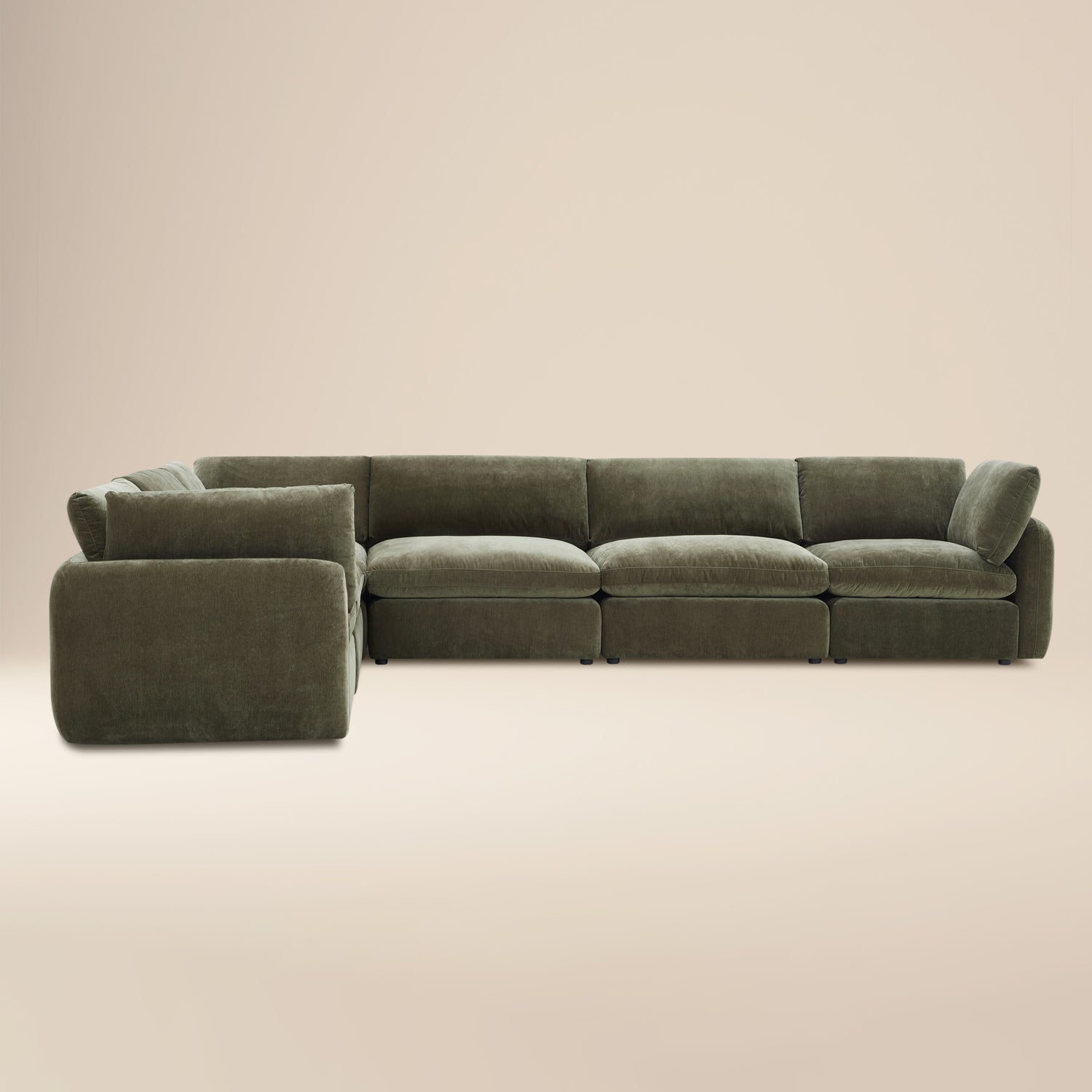 Tonga Modular 6-Piece L-Shaped Sectional | Lume Green 