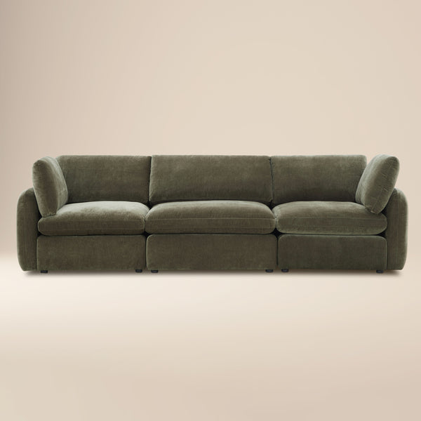Tonga Modular 3-Piece Sofa | Lume Green