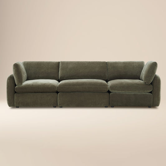 Tonga Modular 3-Piece Sofa | Lume Green