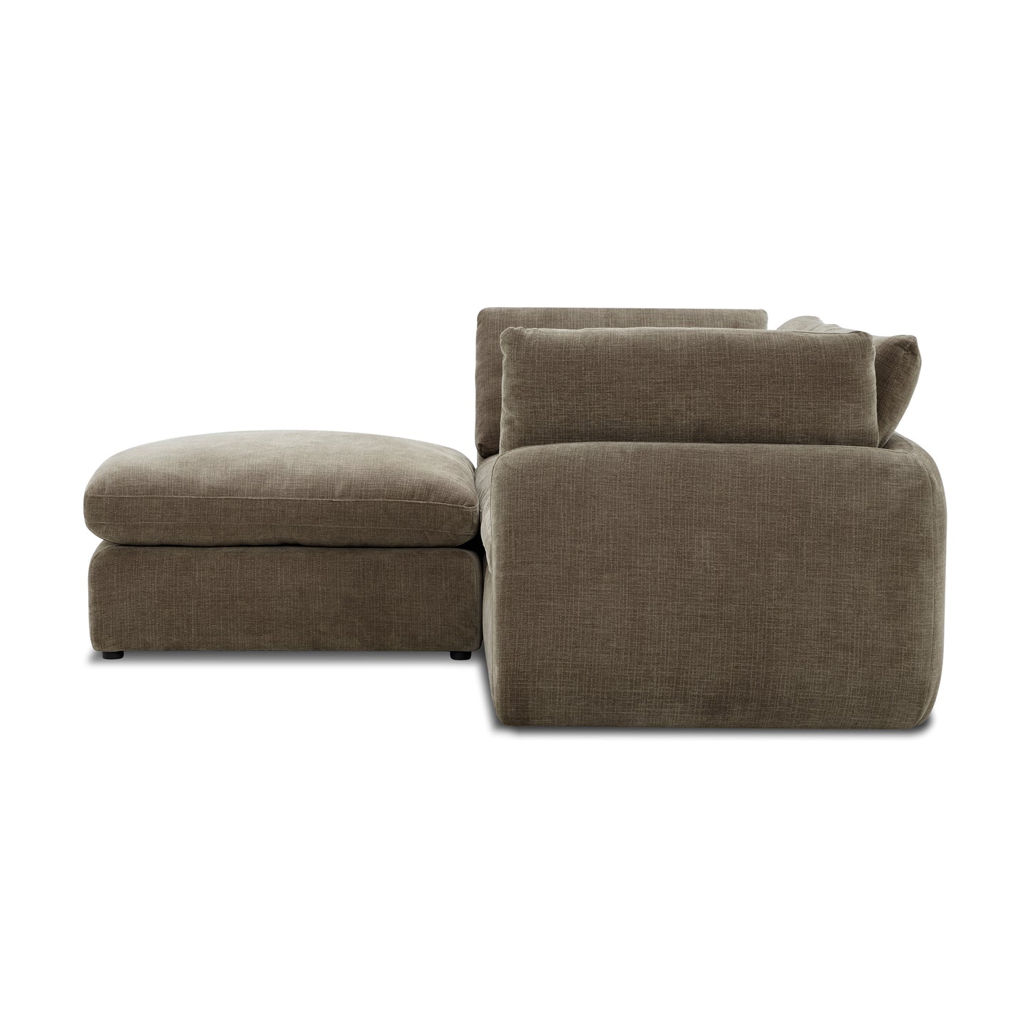 Tonga Modular 3-Piece L-Shaped Sectional with Reversible Ottoman | Clove Brown