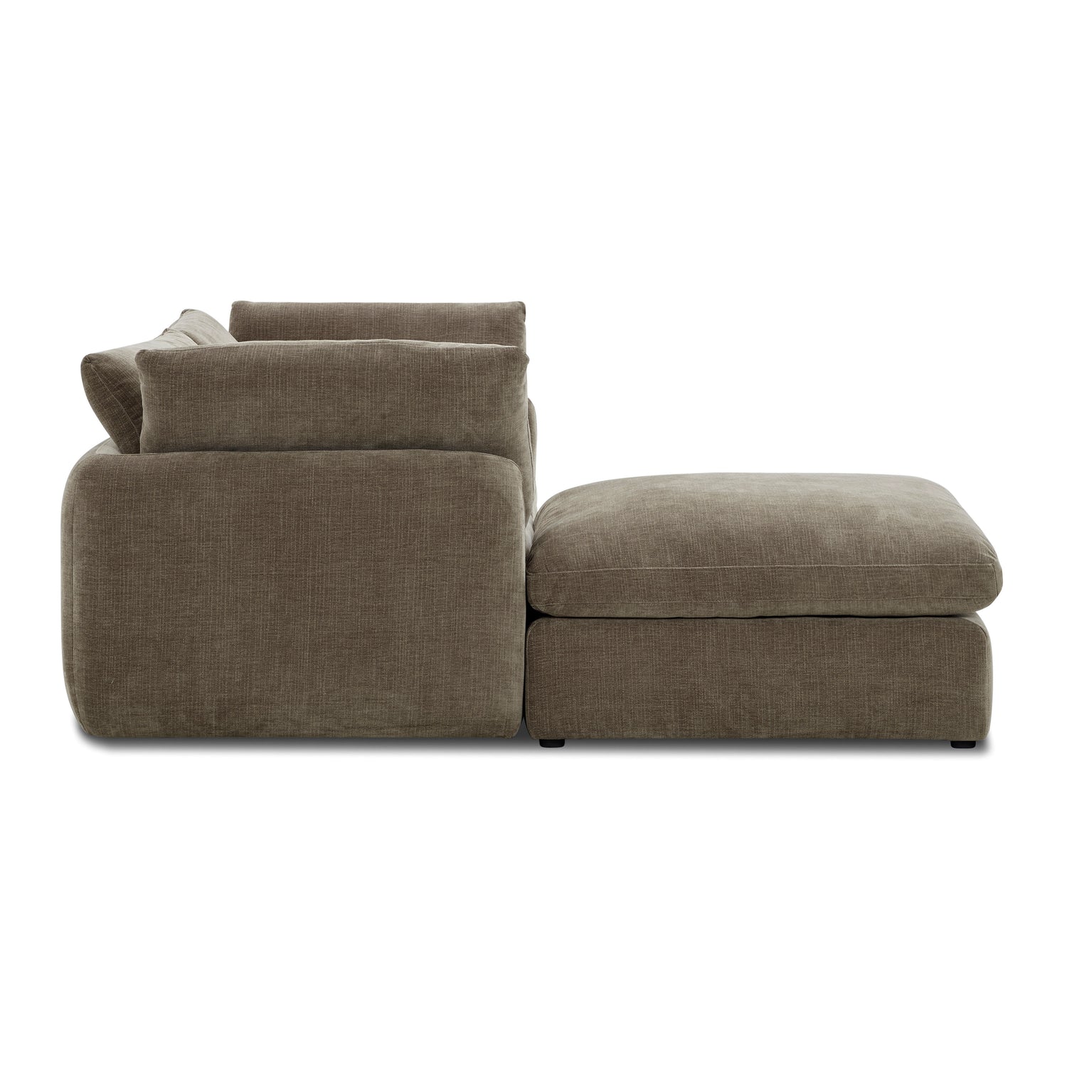 Tonga Modular 3-Piece L-Shaped Sectional with Reversible Ottoman | Clove Brown 