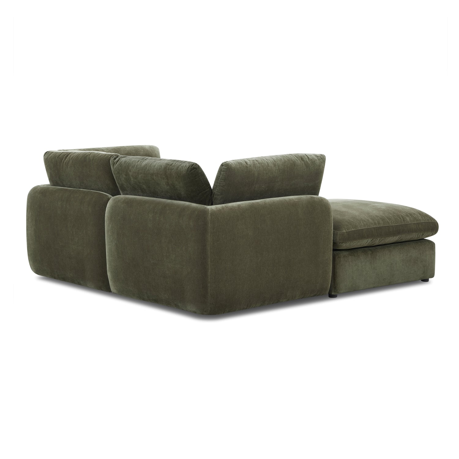 Tonga Modular 3-Piece L-Shaped Sectional with Reversible Ottoman | Lume Green 