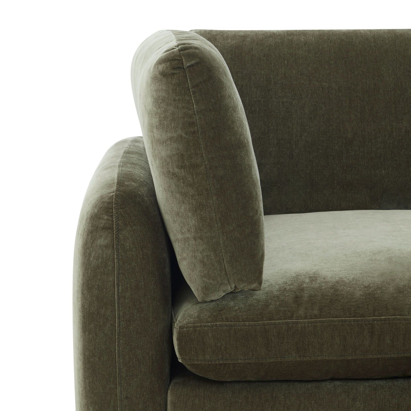 Tonga Modular 3-Piece L-Shaped Sectional with Reversible Ottoman | Lume Green