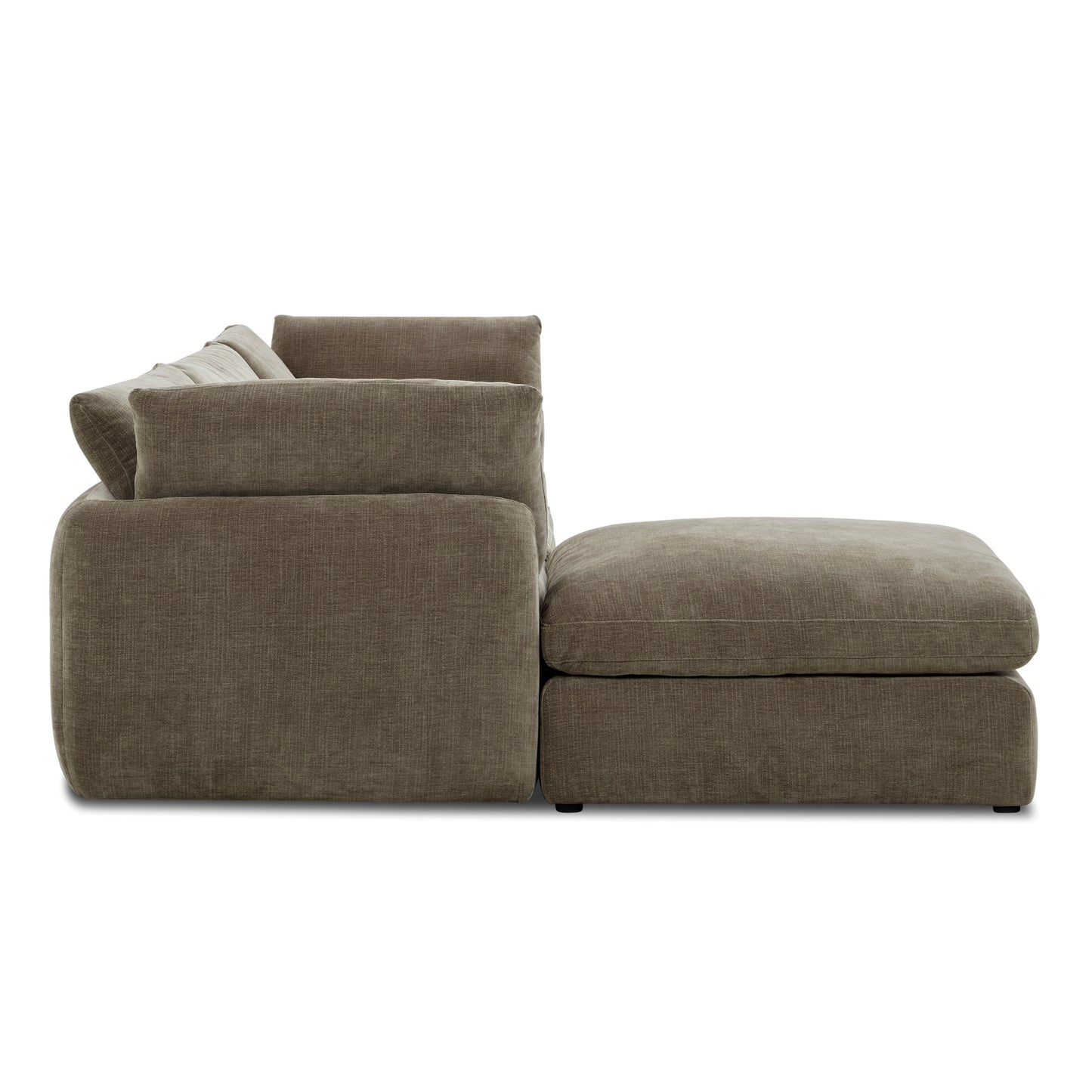 Tonga Modular 4-Piece L-Shaped Sectional with Reversible Ottoman | Clove Brown