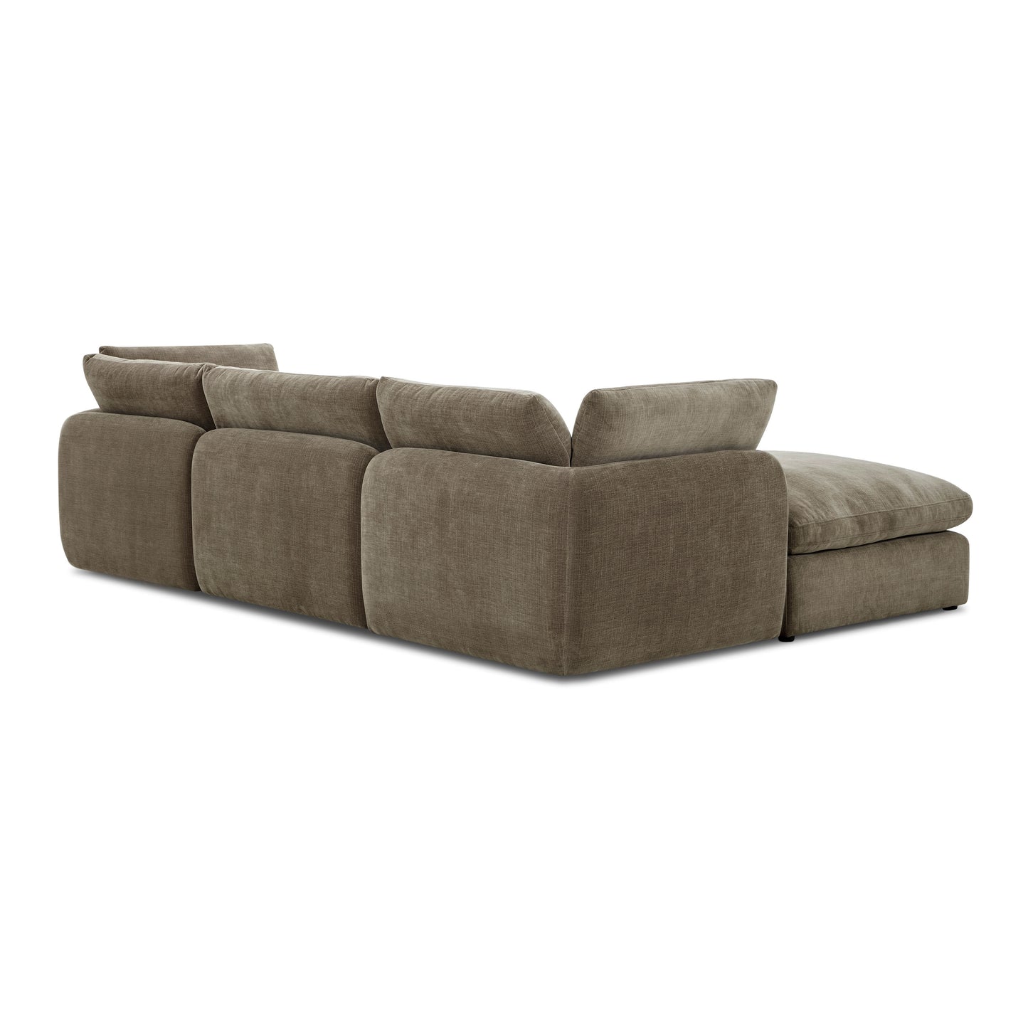 Tonga Modular 4-Piece L-Shaped Sectional with Reversible Ottoman | Clove Brown