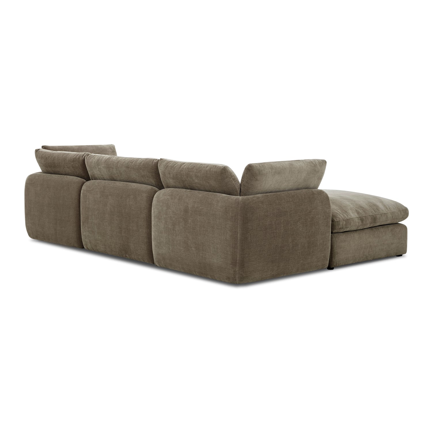 Tonga Modular 4-Piece L-Shaped Sectional with Reversible Ottoman | Clove Brown 