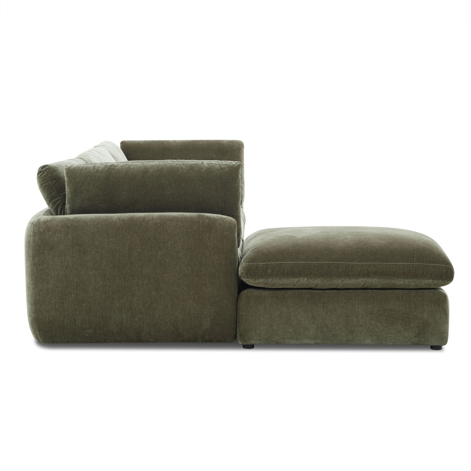 Tonga Modular 4-Piece L-Shaped Sectional with Reversible Ottoman | Lume Green 