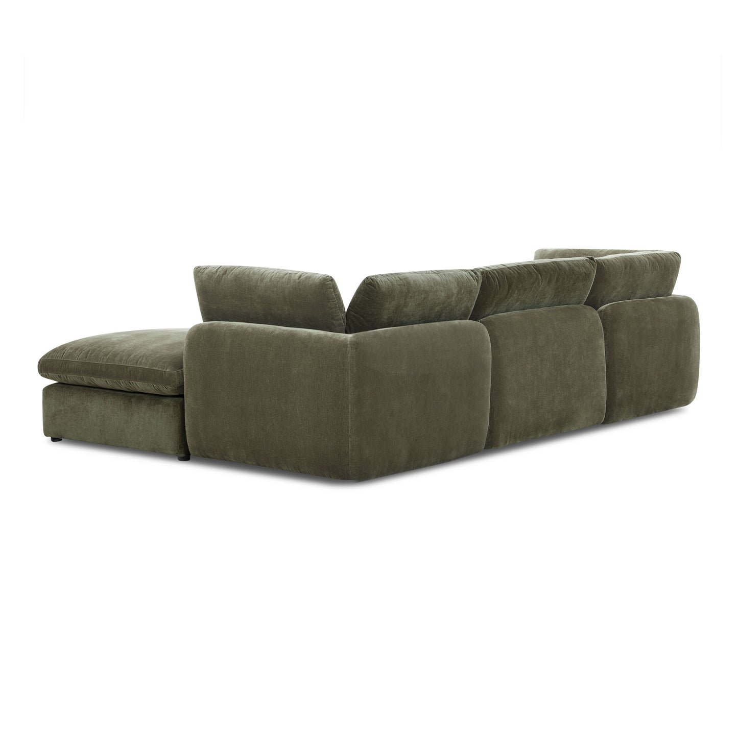 Tonga Modular 4-Piece L-Shaped Sectional with Reversible Ottoman | Lume Green