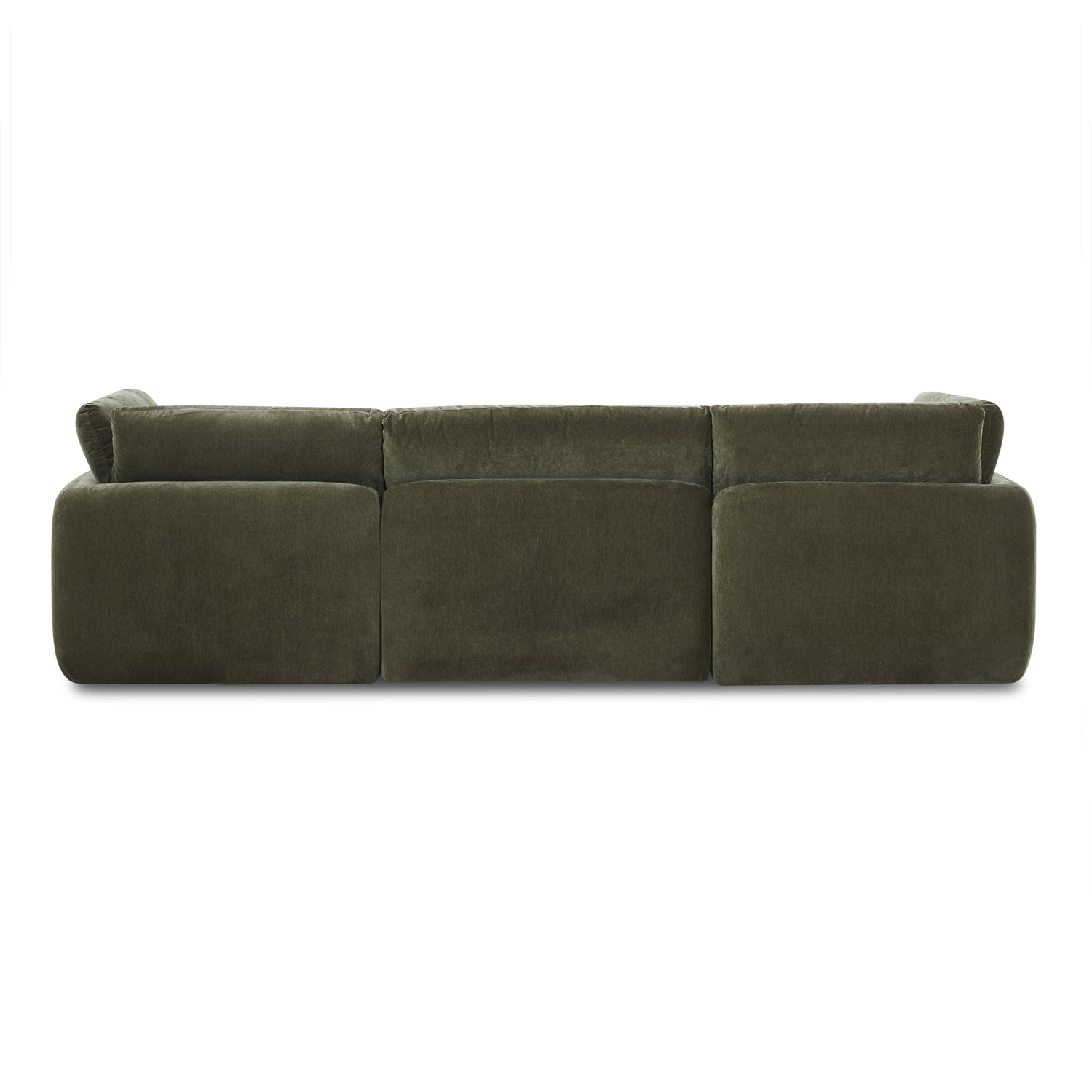 Tonga Modular 4-Piece L-Shaped Sectional with Reversible Ottoman | Lume Green 