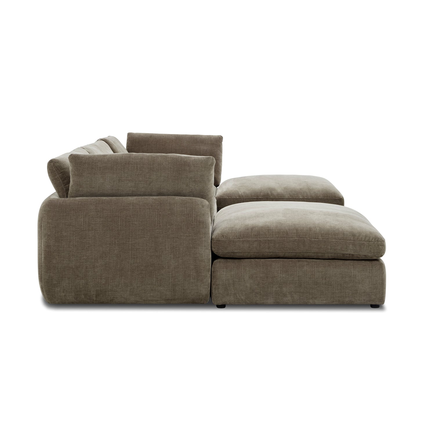 Tonga Modular 5-Piece U-Shaped Double Chaise Sectional | Clove Brown 