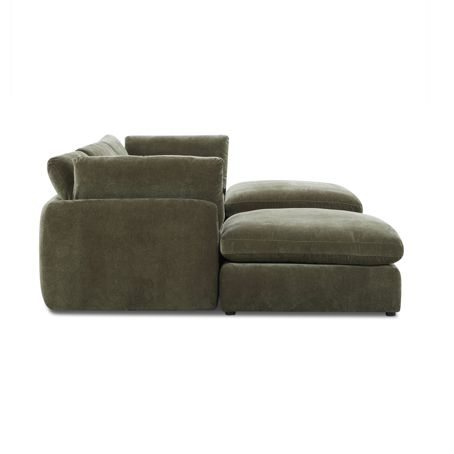 Tonga Modular 5-Piece U-Shaped Double Chaise Sectional | Lume Green
