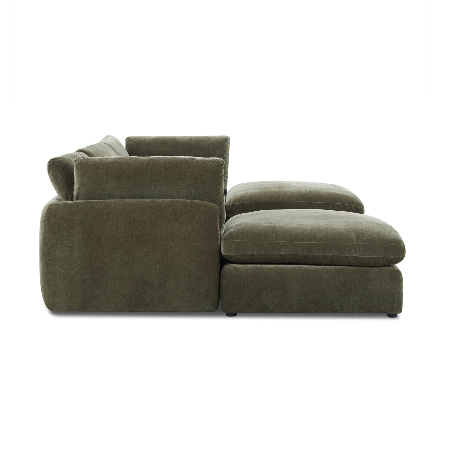 Tonga Modular 5-Piece U-Shaped Double Chaise Sectional | Lume Green 