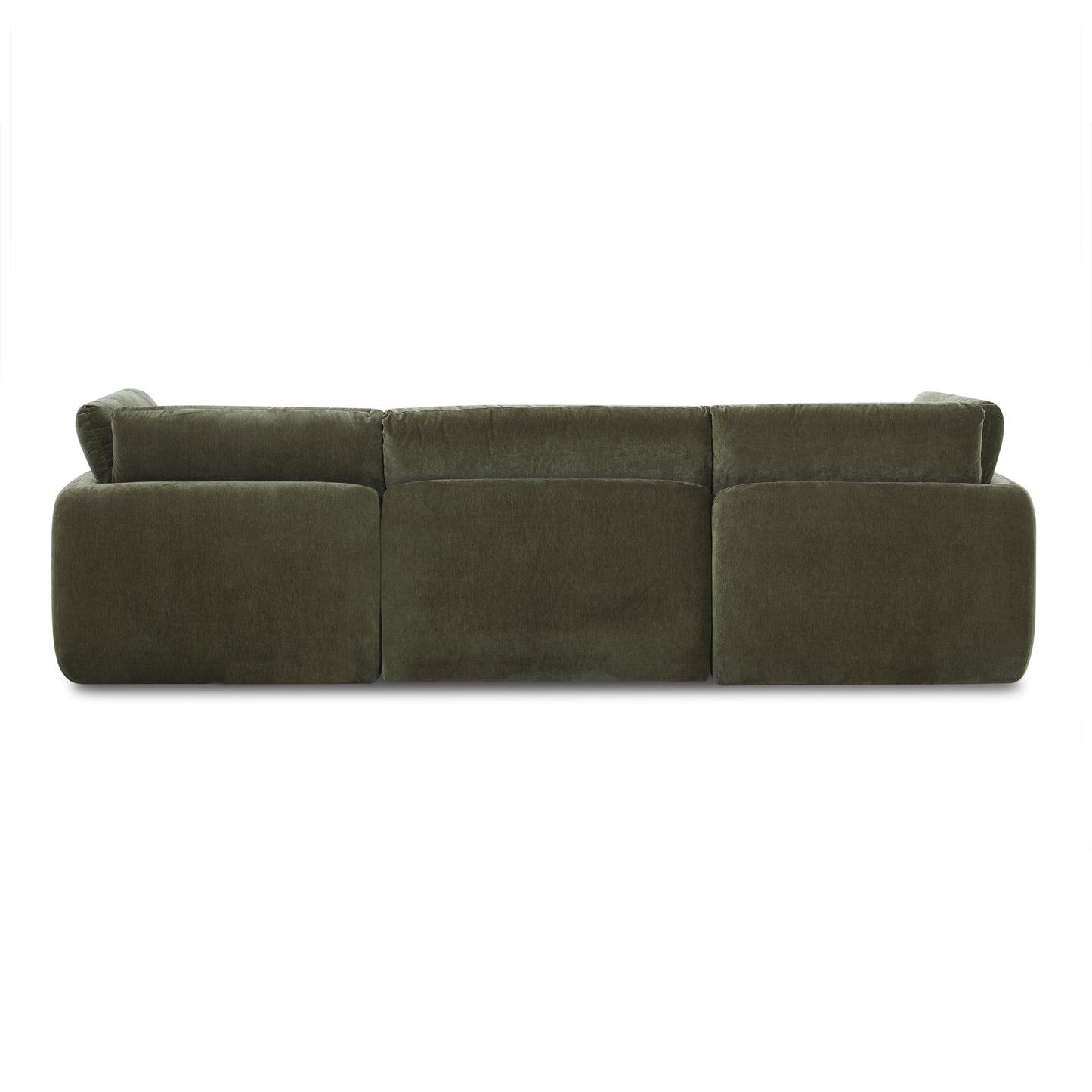 Tonga Modular 5-Piece U-Shaped Double Chaise Sectional | Lume Green