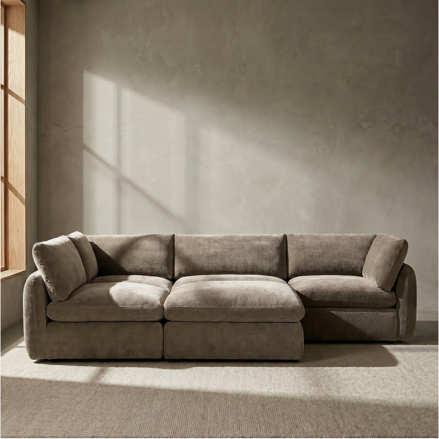 Tonga Modular 5-Piece Pit Lounge Sectional | Clove Brown