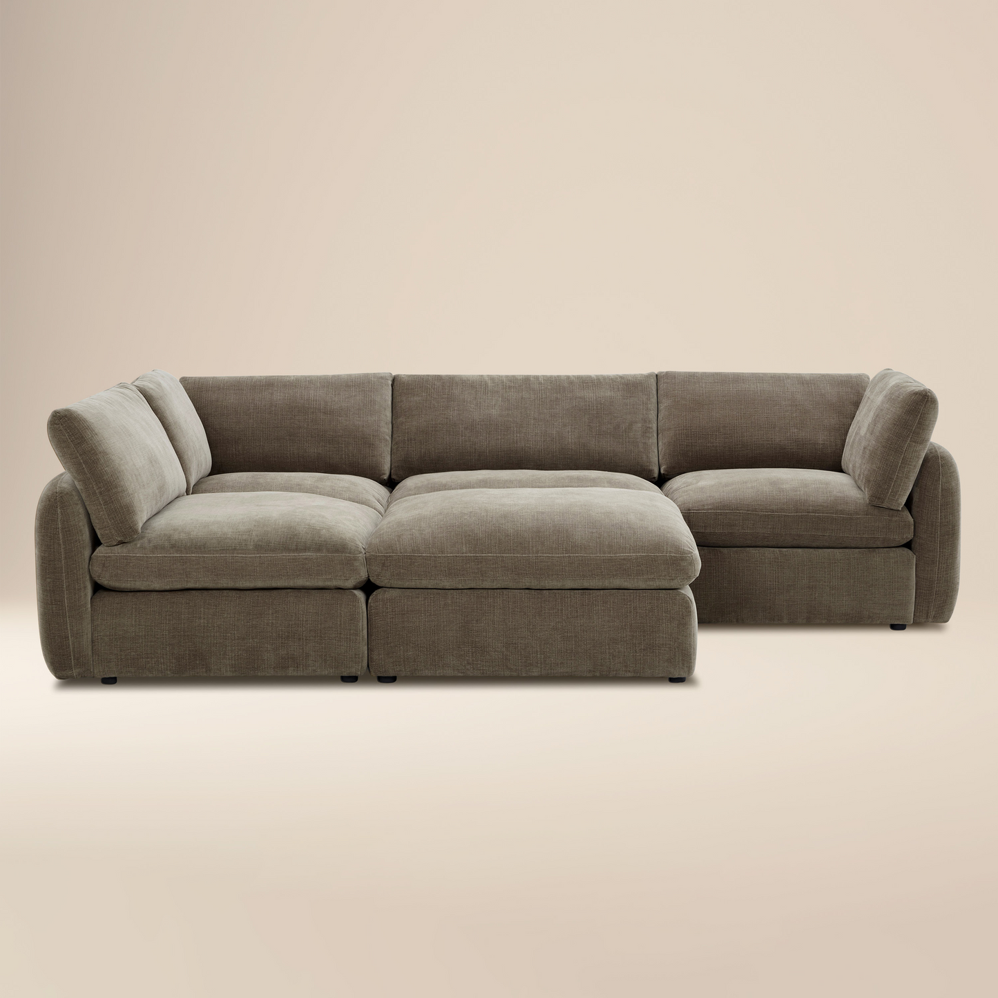 Tonga Modular 5-Piece Pit Lounge Sectional | Clove Brown