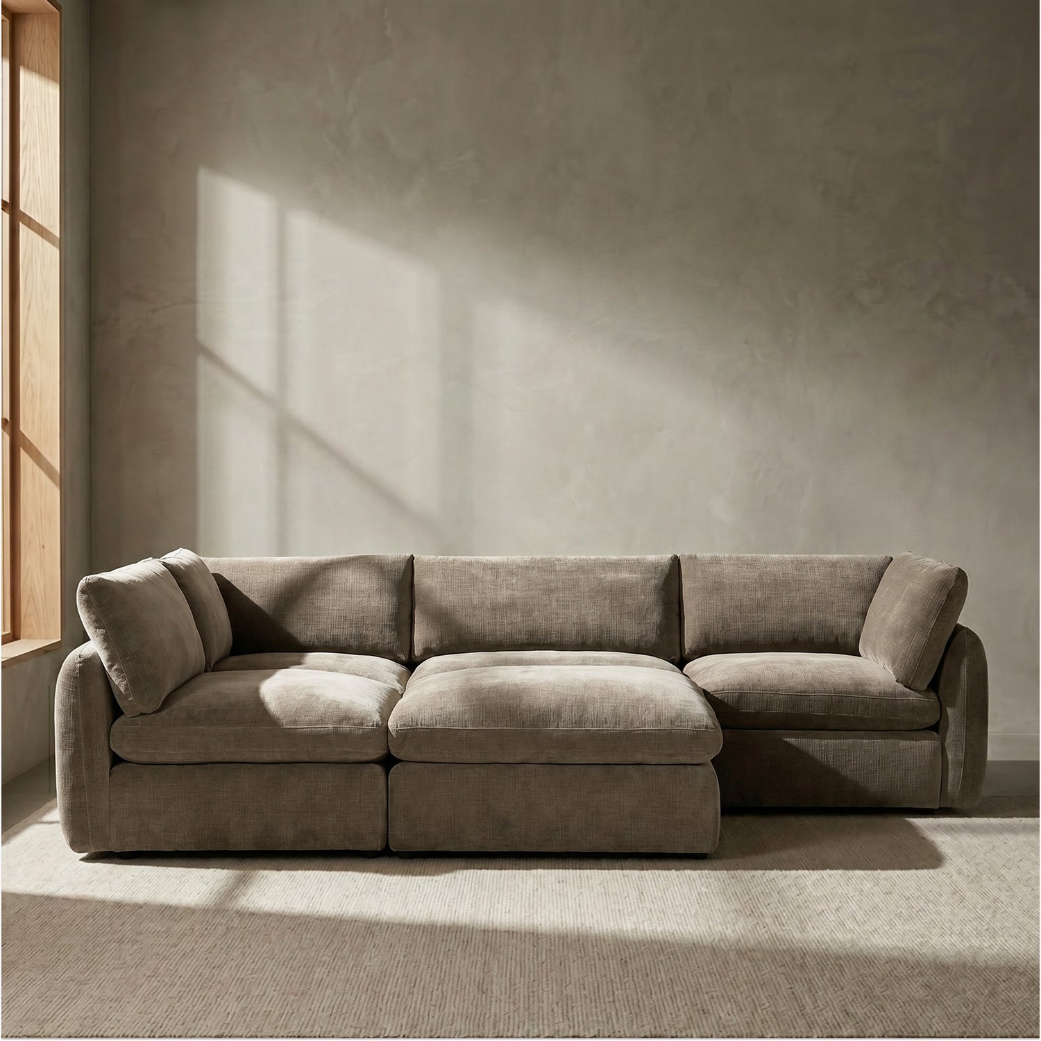 Tonga Modular 5-Piece Pit Lounge Sectional | Clove Brown 