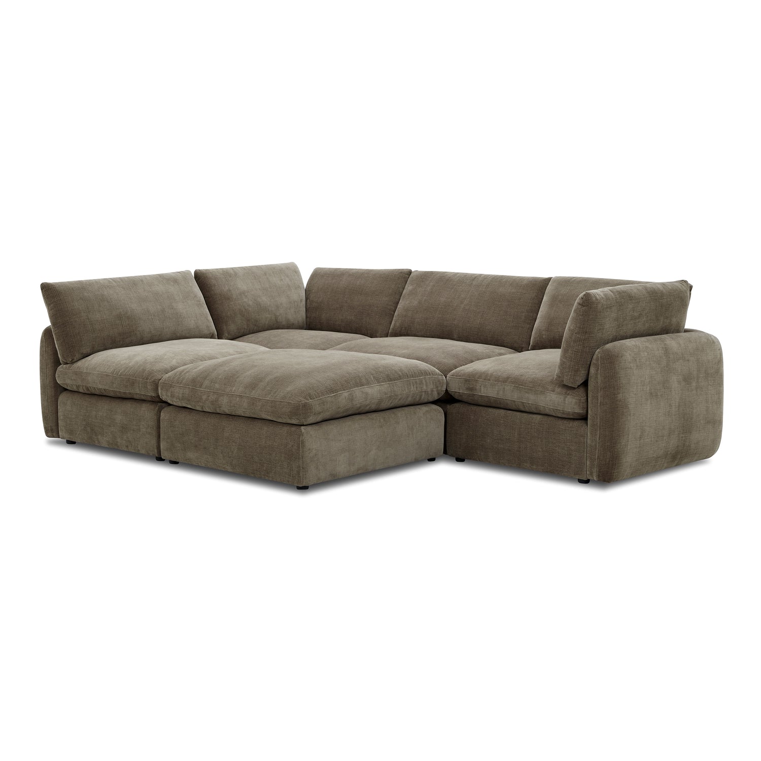 Tonga Modular 5-Piece Pit Lounge Sectional | Clove Brown 