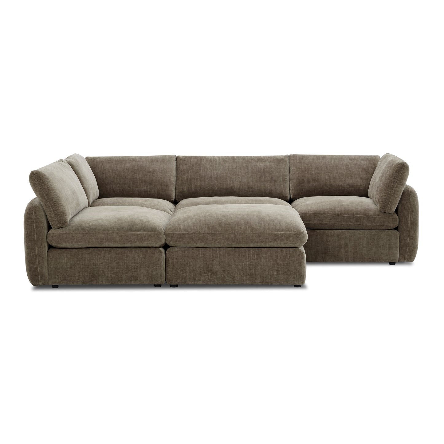 Tonga Modular 5-Piece Pit Lounge Sectional | Clove Brown
