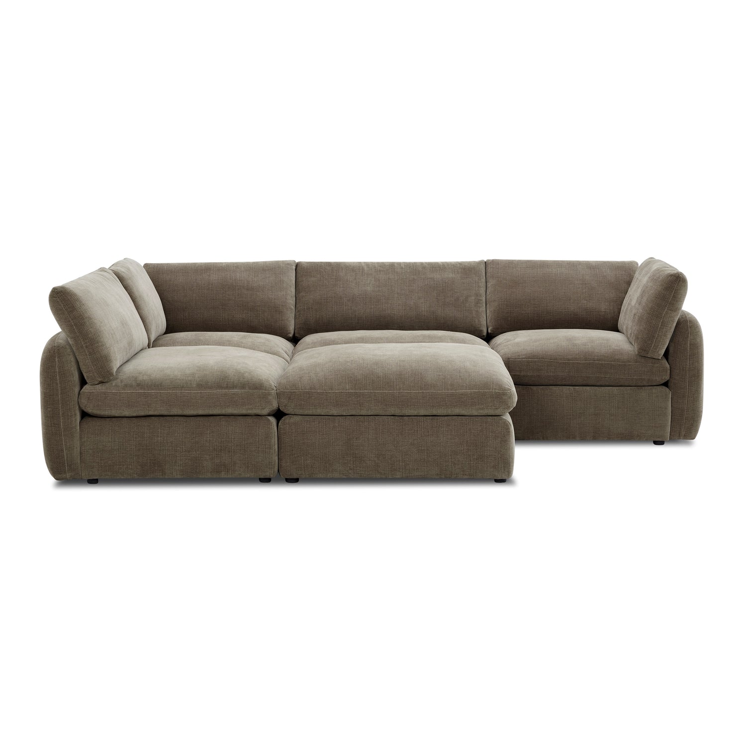 Tonga Modular 5-Piece Pit Lounge Sectional | Clove Brown 