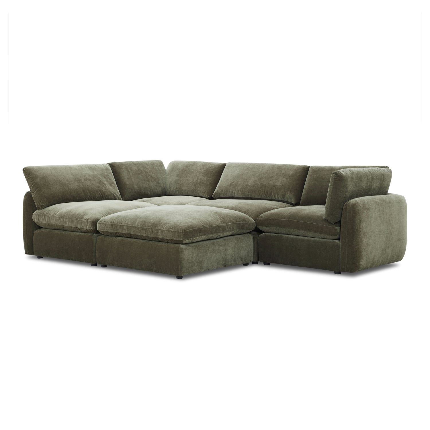 Tonga Modular 5-Piece Pit Lounge Sectional | Lume Green 