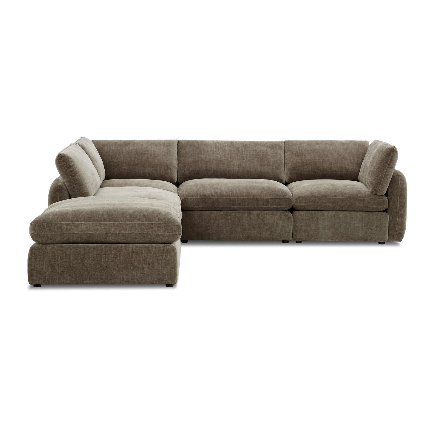 Tonga Modular 5-Piece Reversible L-Shaped Sectional | Clove Brown