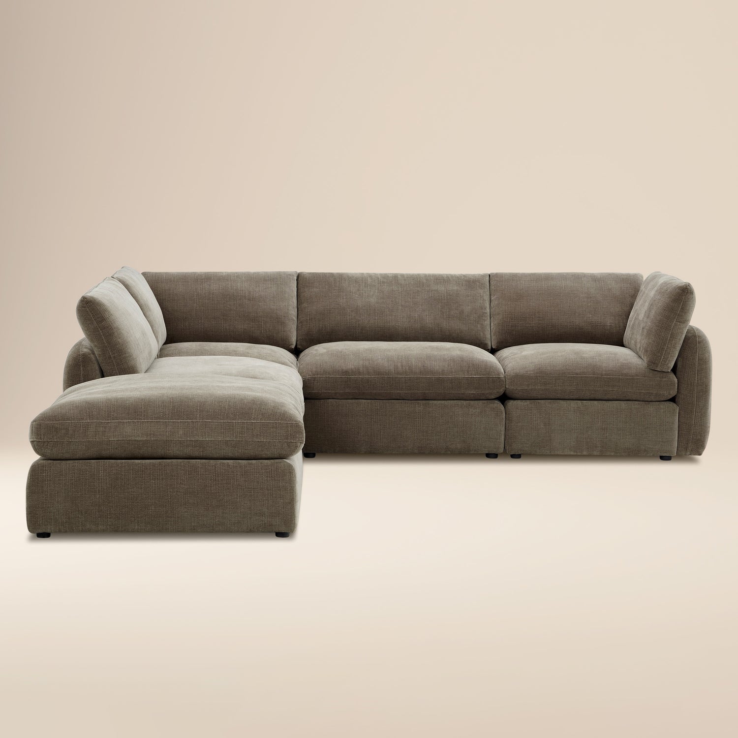 Tonga Modular 5-Piece Reversible L-Shaped Sectional | Clove Brown 