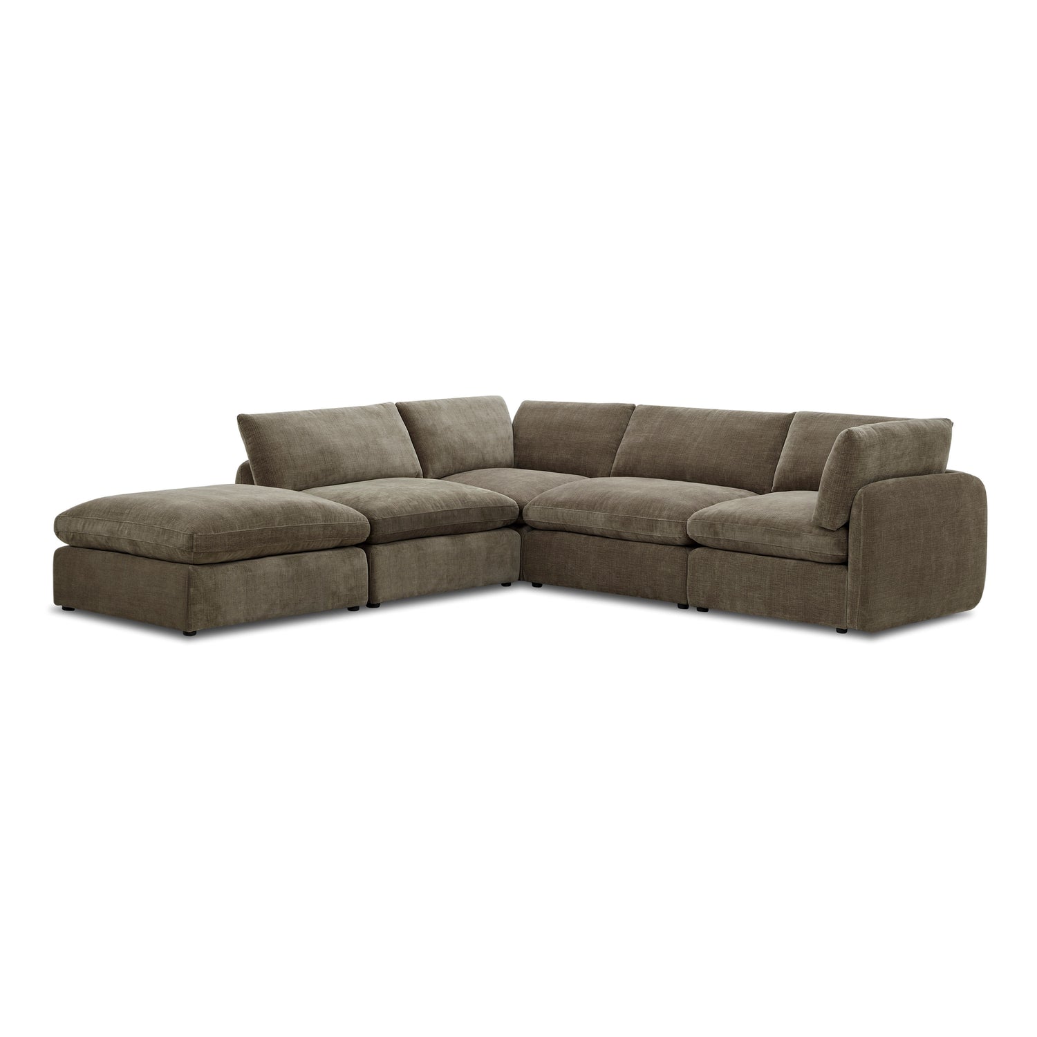 Tonga Modular 5-Piece Reversible L-Shaped Sectional | Clove Brown 