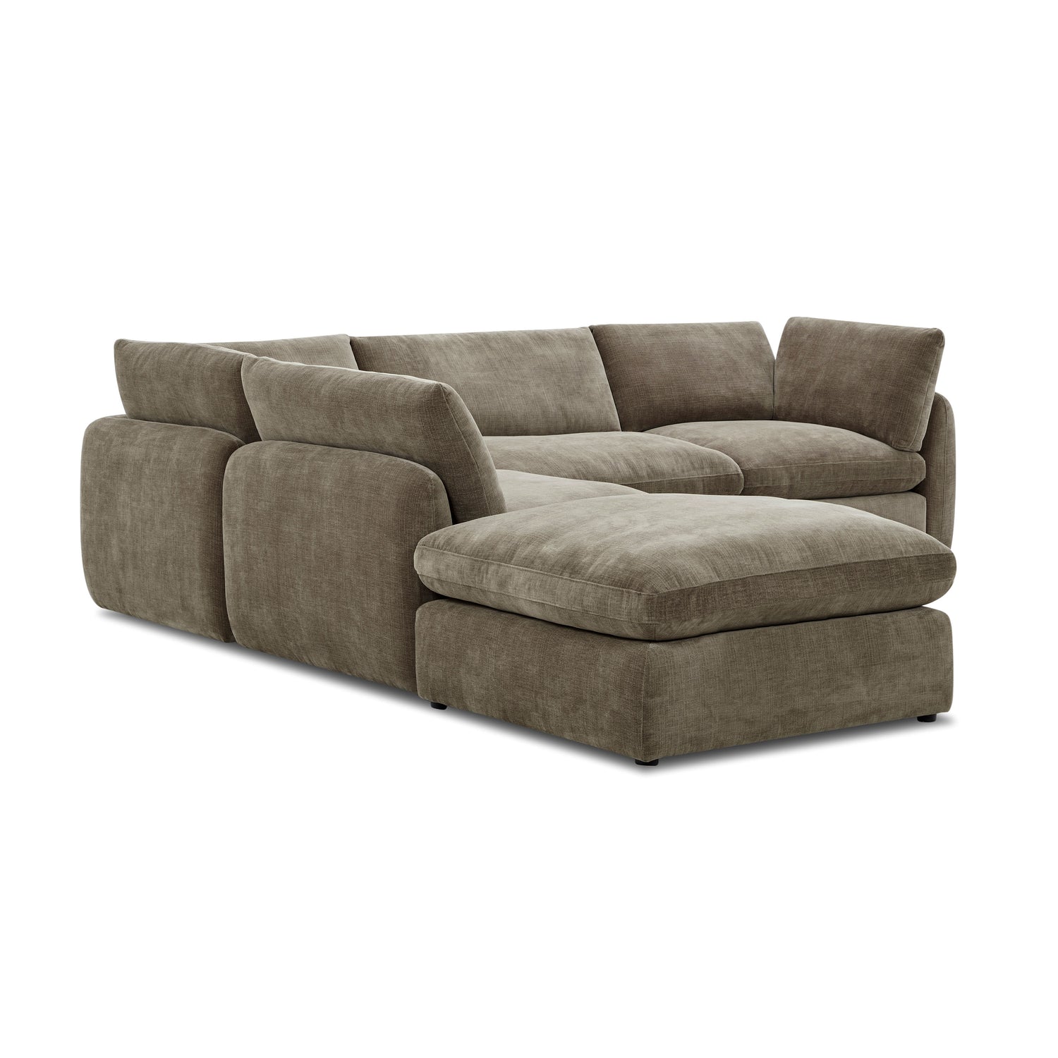 Tonga Modular 5-Piece Reversible L-Shaped Sectional | Clove Brown 