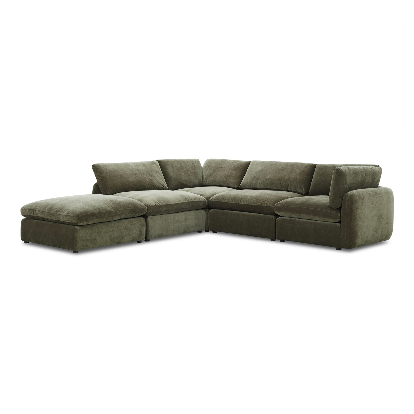 Tonga Modular 5-Piece Reversible L-Shaped Sectional | Lume Green