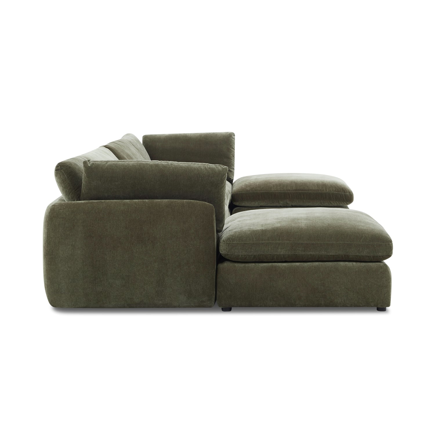 Tonga Modular 6-Piece U-Shaped Double Chaise Sectional | Lume Green 